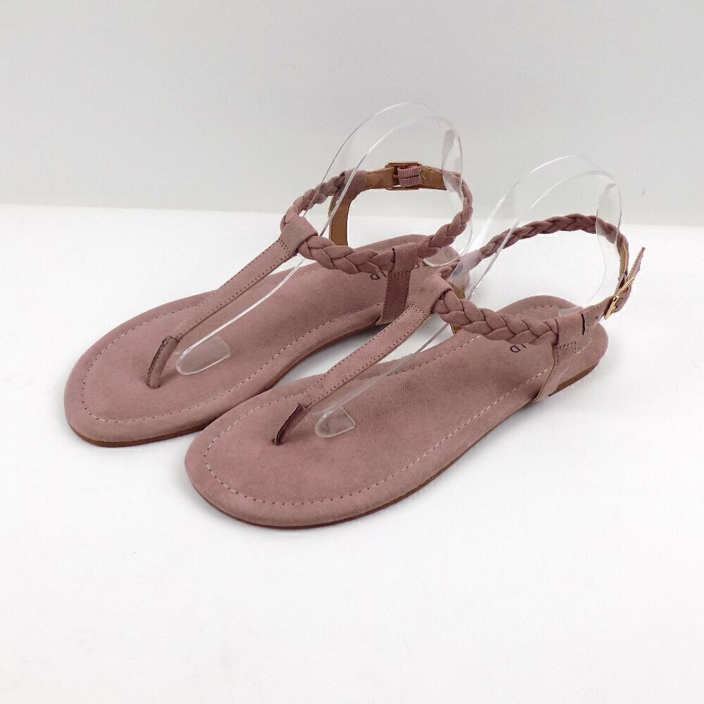 Torrid Braided T-Strap Sandals Size 9 Blush Pink - Picture 2 of 7